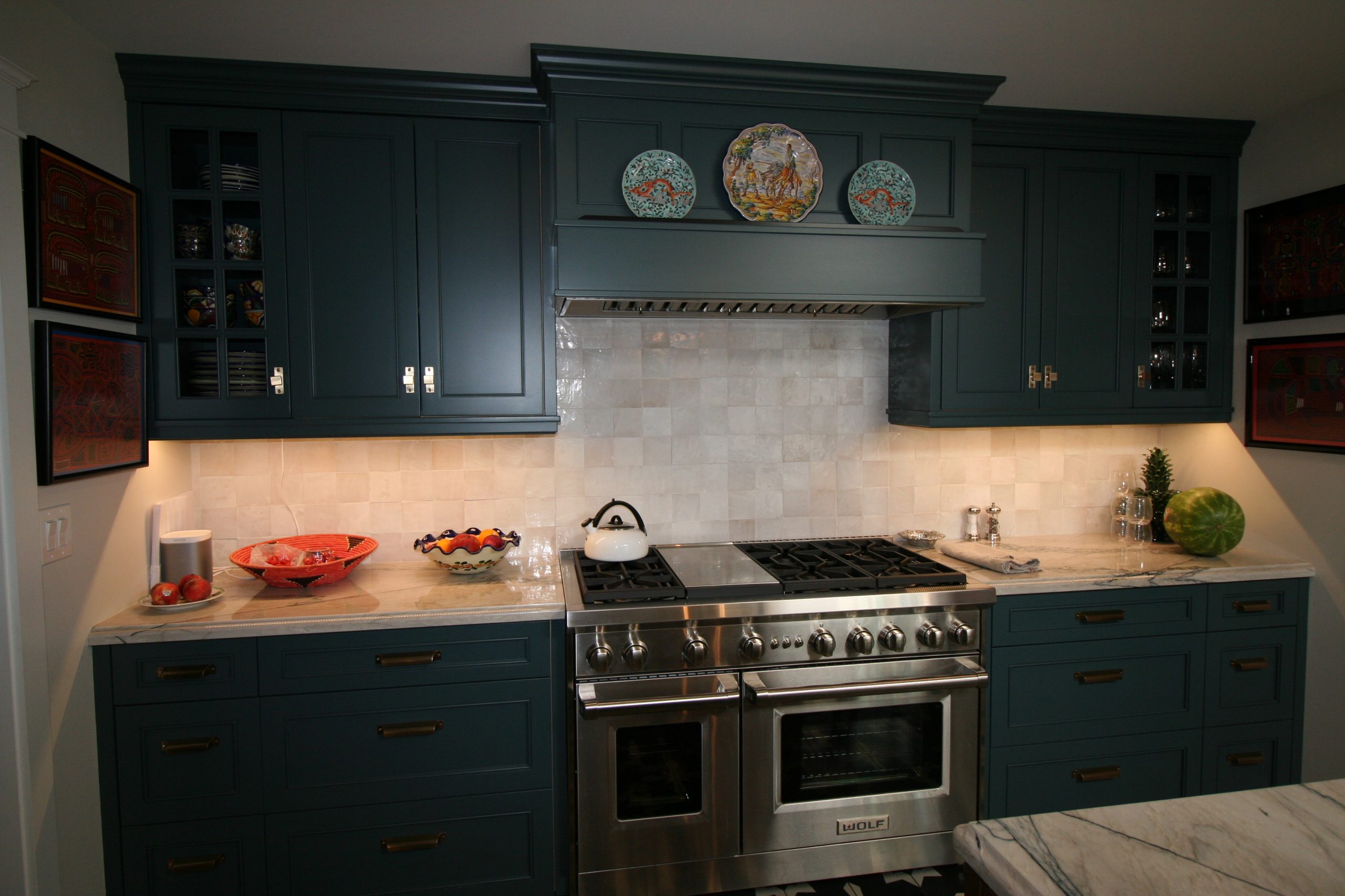 Kitchen Backsplash With Zellige Tile Work in Santa Rosa